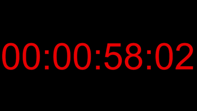 red countdown timer