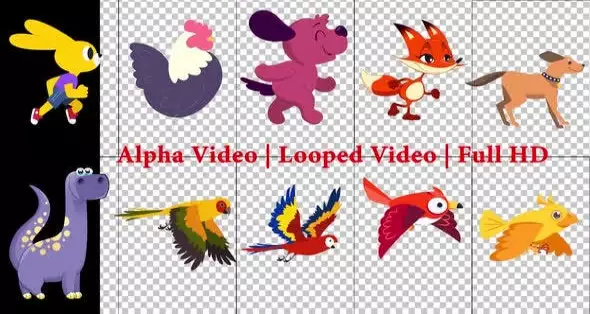 انیمیشن حیوانات کارتونی 45849 Cartoon Animals - مزرعه فوتیج
